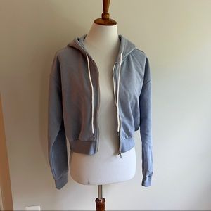Cropped Oversized Hoodie zip up